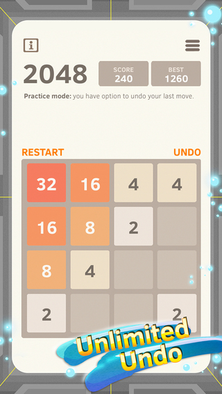 2048 Number Puzzle game + Best 2048 app with unlimited undo feature 5x5 mode time survival mode plus