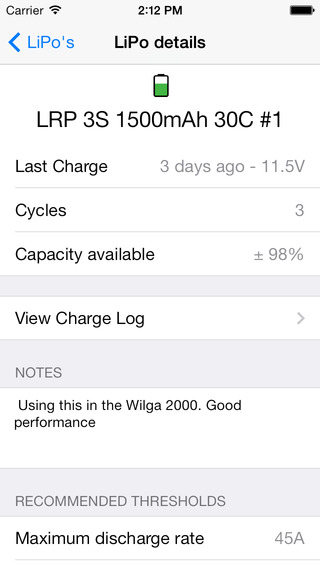 【免費工具App】LiPo watch - Lithium Polymer battery logbook-APP點子