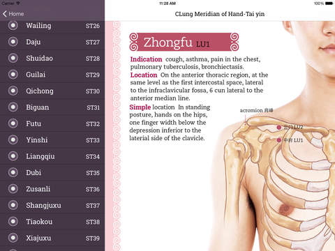 【免費書籍App】Meridians and Acupoints-APP點子