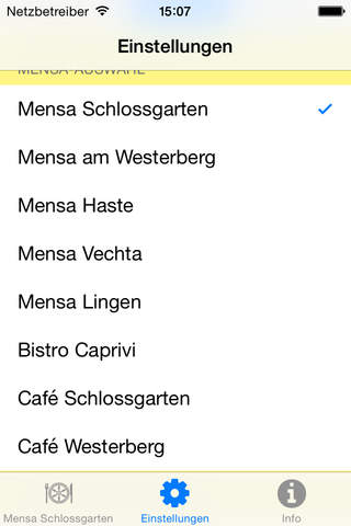 MensOS - Speiseplan für die Mensa Osnabrück screenshot 3