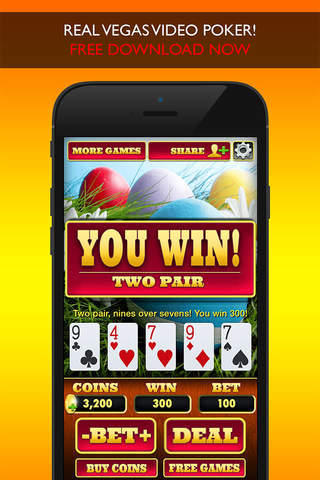 BUNNY VIDEO POKER PRO : Easter Holiday Edition screenshot 2