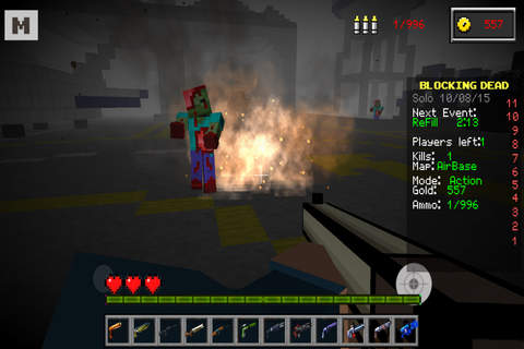 BLOCK Z BATTLE (Zombie Invasion) - MC Shooter Hunter MINI GAME screenshot 2
