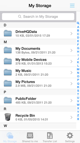 DriveHQ File Manager