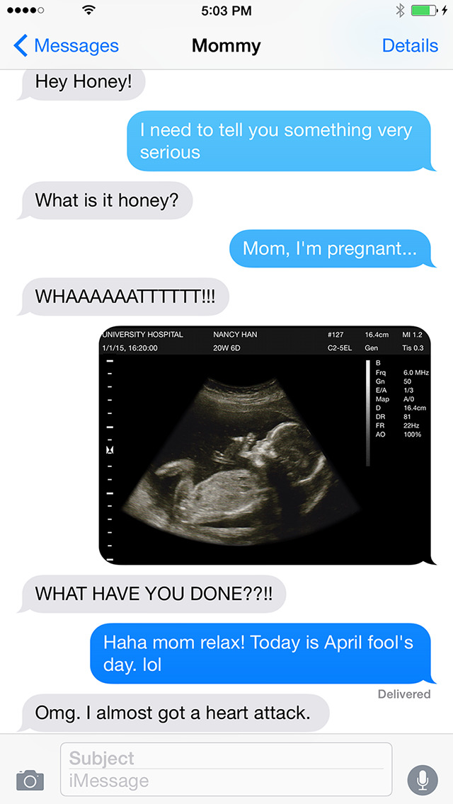 Mom I M Pregnant Ultrasound Prank Iphone Lifestyle Apps By