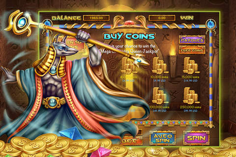 Slots Golden Tomb of Anubis HD - VIP Lounge 777 Slot Machine Game! screenshot 4