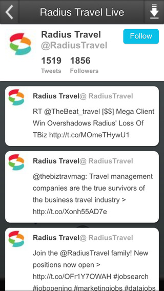 Radius Travel Live