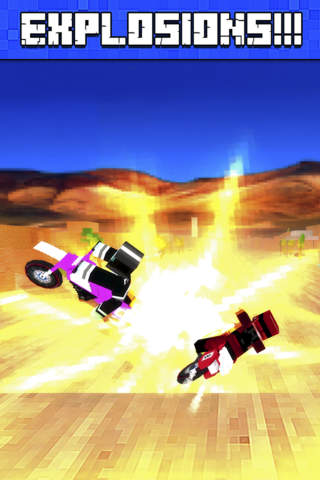 Block Dirt Bike Survival: 3D Mine Mini Multiplayer Racing Game screenshot 4