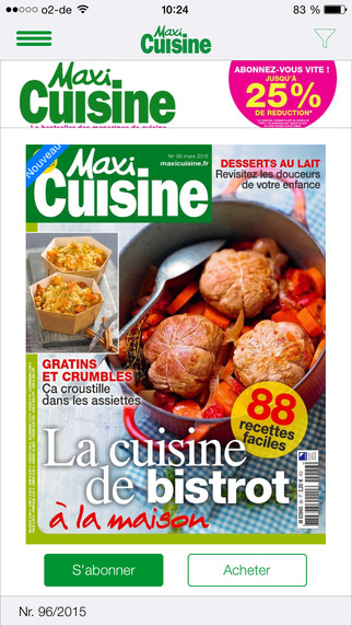 Maxi Cuisine: le mensuel qui propose des recettes facile à réaliser au quotidien