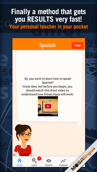 Learn Spanish with MosaLingua