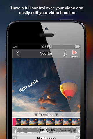 Veditor: Video editor and movie maker studio for YouTube and Instagram and Vine screenshot 4