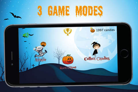 Halloween Run: Fun run game with Pumpkin, Witch and Skeleton for Kids screenshot 3