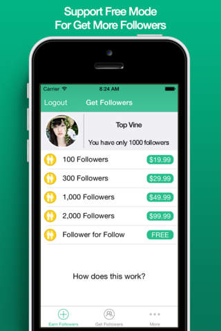 Follow me for Vine - Get Followers more fast on Vine screenshot 3