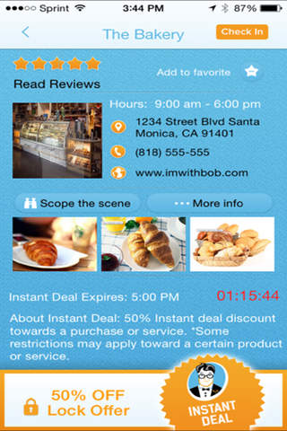 ImWithBob - Local Deals & Discounts, Restaurants, Shops And Club Venues. screenshot 3