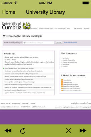 University of Cumbria - new student@UoC screenshot 2