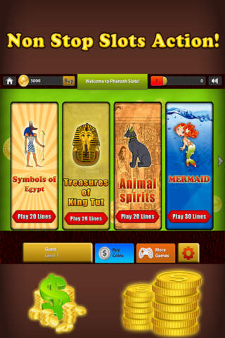 Pharaoh Slots Bonanza - Godus Family Slot Machine Game To Win Feud XP LT Free screenshot 4