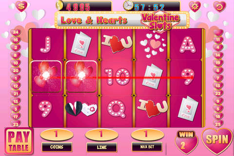 Valentine Slots Love Game screenshot 4