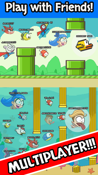 Flappy Party Revenge - All the retail bird heads games in one app dash - FREE Multiplayer Game Cycle