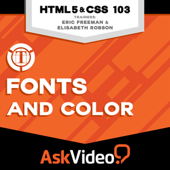 Course for HTML5 and CSS 103 - Fonts and Color LOGO-APP點子