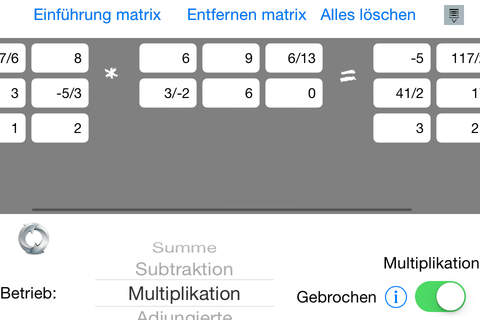 Matrix math calculator screenshot 3