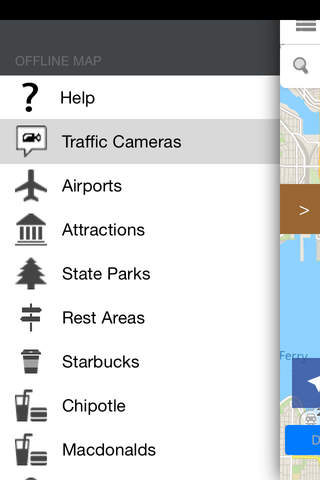 Washington/Seattle Offline Map & Navigation & POI & Travel Guide & Wikipedia with Traffic Cameras Pro screenshot 2