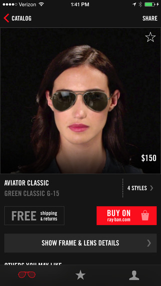 【免費生活App】Ray-Ban Virtual Try-On-APP點子