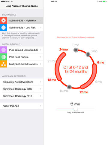 【免費醫療App】Lung Nodule Followup Guidelines-APP點子