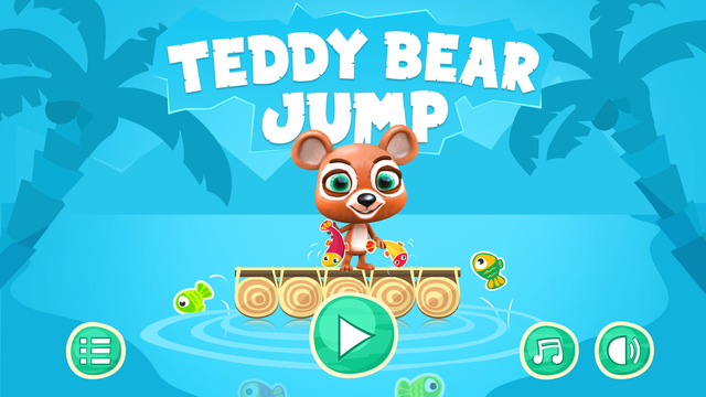 Teddy Bear Jump - Infinite Hunt on Fish Island - Survival Tilt Run Game