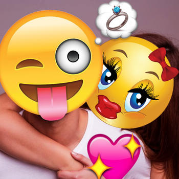 Emoji & Text on Your Photo - A Funny and Cute Emoji Photo Booth Editor with Cool Emoticons, Smiley Faces and Cartoon Stickers for FREE LOGO-APP點子