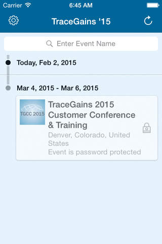 TraceGains 2015 Customer Conference & Training screenshot 2