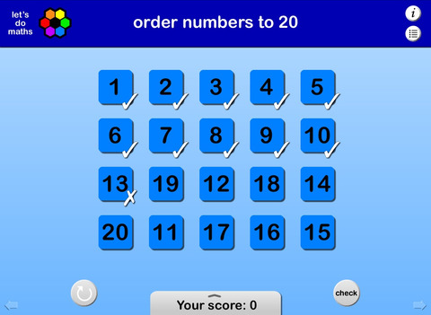 Ordering Numbers to 20 screenshot 4
