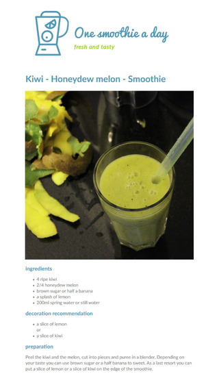 【免費健康App】One Smoothie a day-APP點子