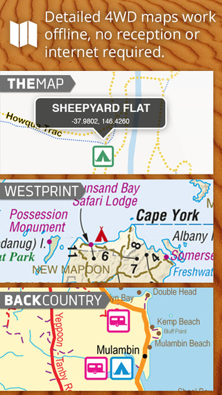 Mud Map 2 4WD GPS with Offline maps Camping Holiday Park POIs of Australia.