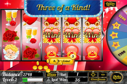 777 Lucky Heart Jackpot Party Slots Casino Slot Machine of Vegas Free screenshot 3