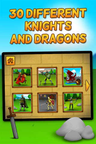 Kids & Play Brave Knights and Dragons Puzzles for Toddlers and Preschoolers - Free screenshot 3