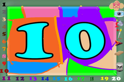 123 Numbers Paint Counting Magical Coloring Pages Game screenshot 4