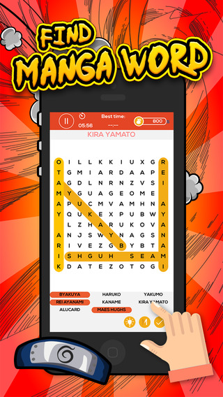 【免費遊戲App】Word Search Manga “Japanese Top Hit Cartoon Edition”-APP點子