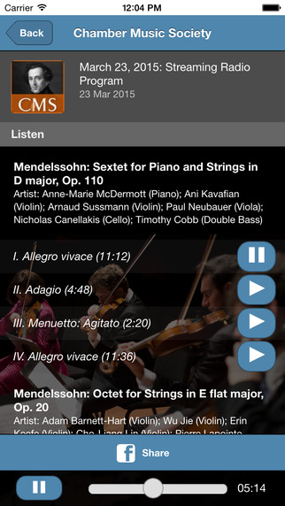 【免費音樂App】Chamber Music Society of Lincoln Center-APP點子