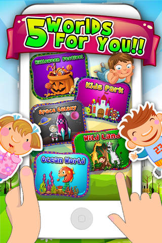 Kids Checkers " Childrens Girls and Boys learning Board Puzzle Funny World Edition " screenshot 2