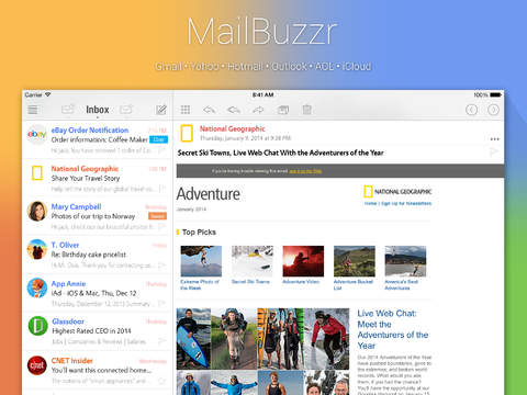 【免費生產應用App】MailBuzzr - Email app for Gmail, Yahoo, Hotmail, Outlook, AOL, and iCloud-APP點子