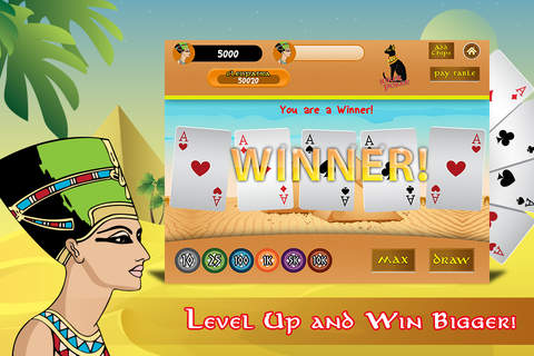 Cleopatra Poker HD - Real Videopoker Casino screenshot 3