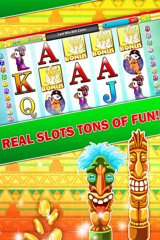 " Lucky Tiki Torch Slots! " Online casino game machines! screenshot 3