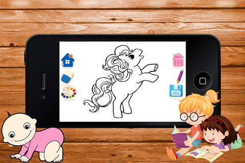 Pony Coloring - Learn Free Amazing HD Paint & Educational Activities for Toddlers, Pre School & Kindergarten Kids screenshot 3