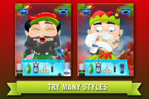 Aaaah! Christmas Elf Shave Me Santa Hair Beauty Salon Toca screenshot 2