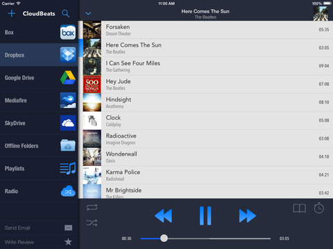 【免費音樂App】CloudBeats Lite - Cloud Music Player from Dropbox, Onedrive, Box, Google Drive, Mediafire, ownCloud-APP點子