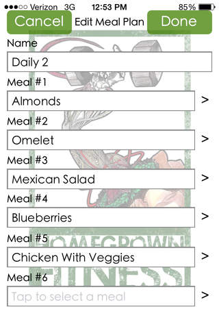 Homegrown Fitness Meal Reminder / Planner screenshot 3