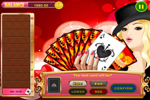 $$$ Win Rich-es Romance High-Low Casino Games - Top Hit Love Jackpot Prize Cards (Hi-Lo) Blitz Free screenshot 3