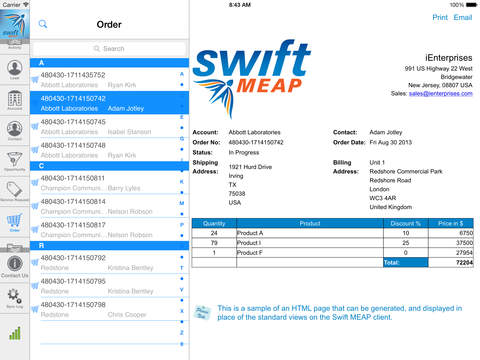 【免費商業App】Swift MEAP - Oracle CRM on Demand-APP點子