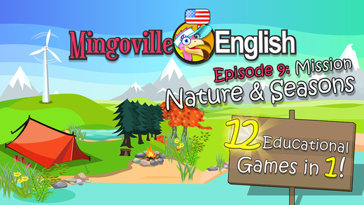 English for kids 9: Nature and Seasons by Mingoville – includes fun language learning games and acti
