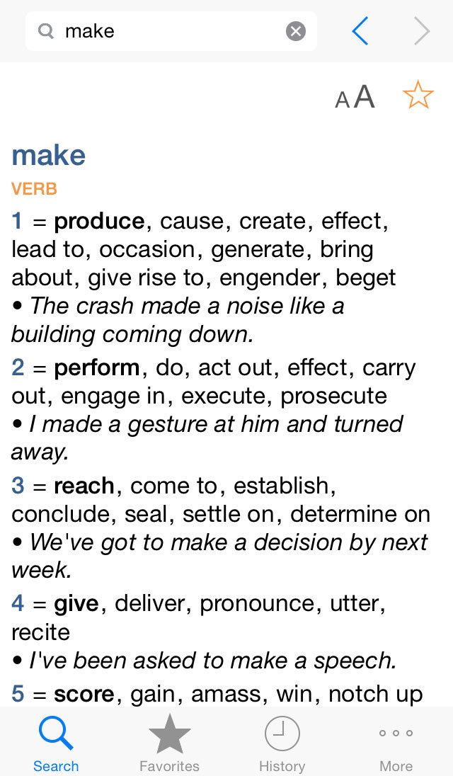 Thesaurus freebies