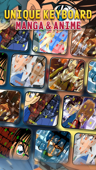 Manga Anime Keyboard : Custom Color Detective Wallpaper Themes Conan